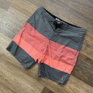 Billabong Lo Tides Board Short Swim Trunks Striped Men's Sz 30 Surfing Beach